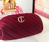 Chanel VIP Black Quilted Velvet Pouch