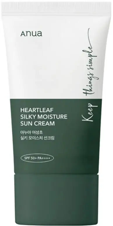 Anua heartleaf silky moisture sun cream