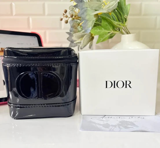Dior Beauty Black Top Handle pouch bag