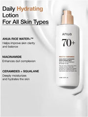 Anua Rice 70 + Ceramide Intensive Moisturizing Milk – (150ml)