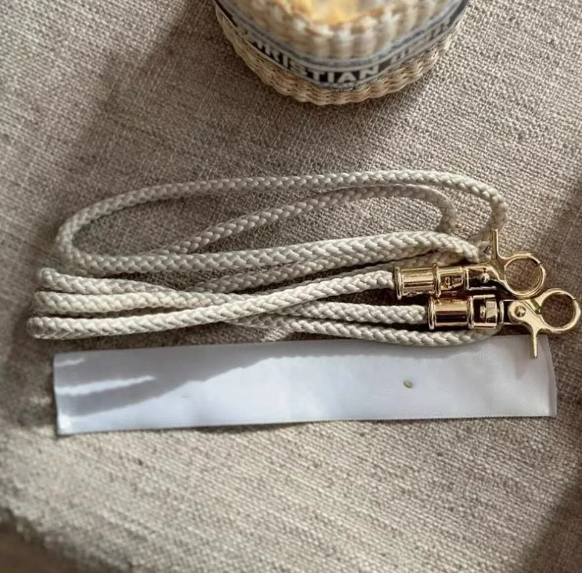 Dior straw pouch novelty bag